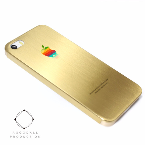 iphone5/5s/SE 合金チタンケースカバー（マットゴールド）金 