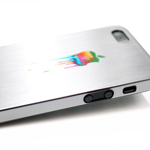 iphone5/5s/SE 合金チタンケースカバー（マットシルバー）銀