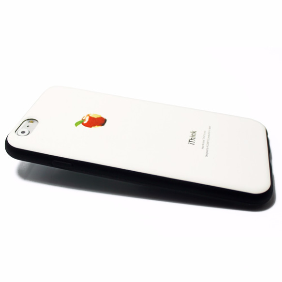 iphone6ケース/iphone6sケース（4.7寸用）レザーケースカバー（オフホワイト）リンゴ 林檎 3枚目の画像