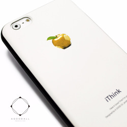 iphone6plus / 6splusケース（5.5寸用）☆レザーケースカバー（オフホワイト×ブラック）黄金のリンゴ 1枚目の画像