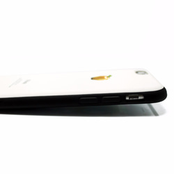 iphone6plus / 6splusケース（5.5寸用）☆レザーケースカバー（オフホワイト×ブラック）黄金のリンゴ 4枚目の画像