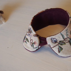 レトロ可愛いゴブラン織りのワンちゃん用つけ襟（小型犬） 1枚目の画像