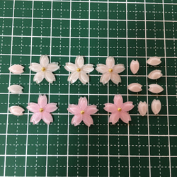 桜&桜の花びら【樹脂製】MIXver 2枚目の画像
