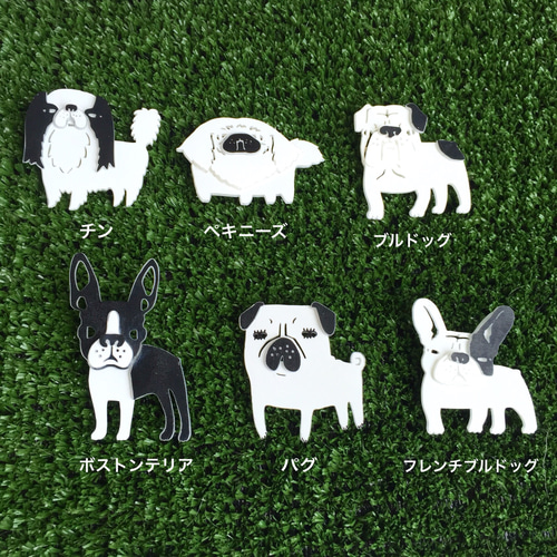 3D⁉️鼻ぺちゃ犬ブロ-チ 1個 ブローチ WANS.tokyo 通販 2166584