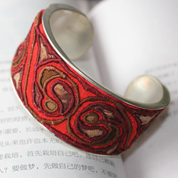 中国貴州省ミャオ族の古刺繍ミャオ銀リングNo.2 指輪・リング