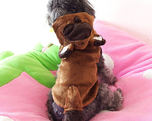 ハンドメイド　刺繍　仔狸　赤　肉球キーホルダー　動物 ハンドメイド 刺繍 仔狸 赤 肉球キーホルダー 動物