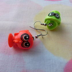 Vintage fishing toy game geekery toy fish earring kawaii sty 第2張的照片