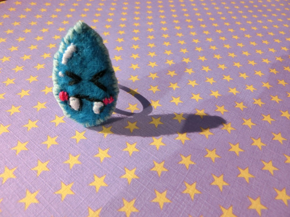 Water Drop Kawaii Felt Ring 第1張的照片