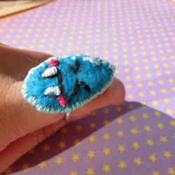 Water Drop Kawaii Felt Ring 第3張的照片