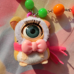 河合原宿ファッションモンスターの目のハムスターカラフルなネックレス 6枚目の画像