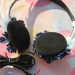 Elegant Classic Blue Flower Faiytales Music DJ Headphone 第7張的照片