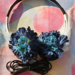 Elegant Classic Blue Flower Faiytales Music DJ Headphone 第10張的照片