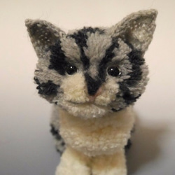 【毛糸の猫】子ネコ（サバ白ミニ） 3枚目の画像