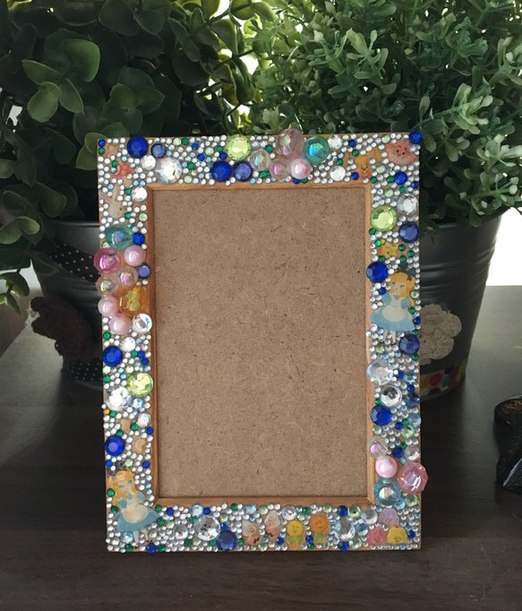 キラキラ✴︎写真立て 不思議の国のアリス風（青） その他雑貨 ちー