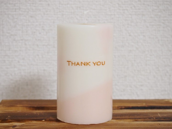 バイカラーソイcandle〈pink × white〉❊文字変更可 1枚目の画像