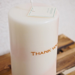 バイカラーソイcandle〈pink × white〉❊文字変更可 2枚目の画像