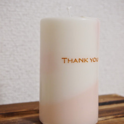 バイカラーソイcandle〈pink × white〉❊文字変更可 4枚目の画像