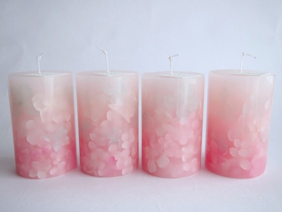 桜色のアロマボタニカルcandle 5枚目の画像