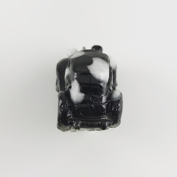 【SALE】ピンブローチ シルバー 車 モノトーン ドット 5枚目の画像