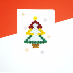 手作りのロール紙カード❤楽しいクリスマスツリー 1枚目の画像