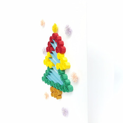 手作りのロール紙カード❤楽しいクリスマスツリー 2枚目の画像