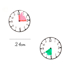 インクのいらない時計スタンプ（小） 2.4センチ 手帳のタスクスケージュールや知育学習に◎ 3枚目の画像