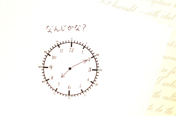 インクのいらない時計スタンプ (大）4.3センチ 時計のお勉強などに最適 知育学習 2枚目の画像