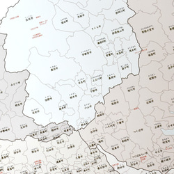 【グレイッシュブルー】 関東地図 ポスター 市町村名 読み仮名付き 知育 A2サイズ 4枚目の画像