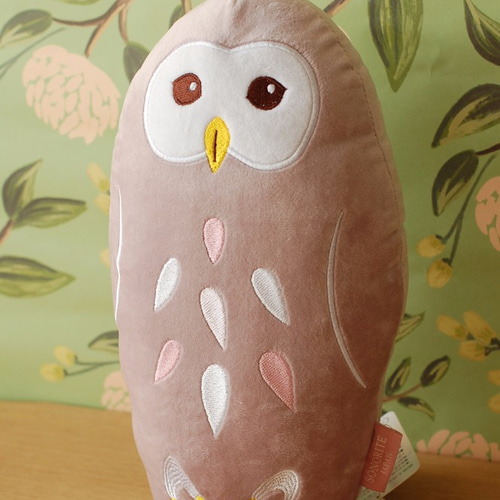 ふくろうのぬいぐるみ♪北欧 上質 クッション 刺繍 30cm ぬいぐるみ
