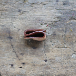 江川[手]ツイルハブ/ワイヤーレシーバ/リール（赤褐色）イタリアのベジタブルなめしレザー 2枚目の画像