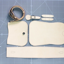 【穎川手創】DIY套組 經典小馬鞍包真皮手做 簡單縫系列-棕色(裁片有打孔)PKIT BS002 第2張的照片