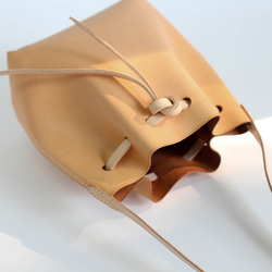 江川ハンズ] [DIYキットミニマルな小さな革のバケットバッグの手は簡単な縫製シリーズを行うには - 原色を（作品が打ち抜かれる 2枚目の画像