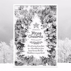 ホワイトクリスマスツリー・ウィルダネス クリスマスポスター 1枚目の画像