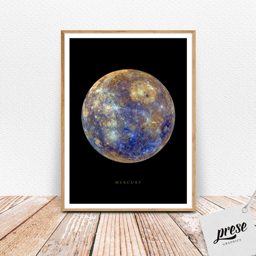 水星 マーキュリー - 太陽系の中で最も速い小さな惑星、Mercury 写真  