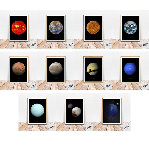太陽系惑星シリーズ11点 + ボーナスセット 写真・グラフィック