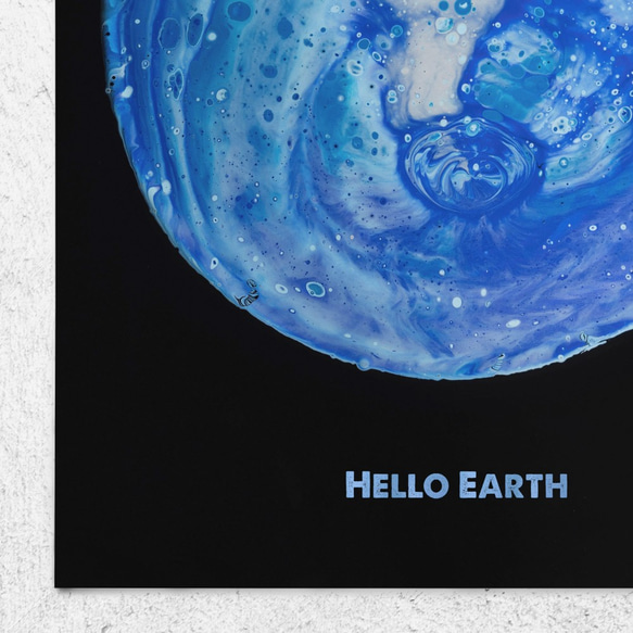 ハローアース、地球のようなガラスオブジェポスター 5枚目の画像
