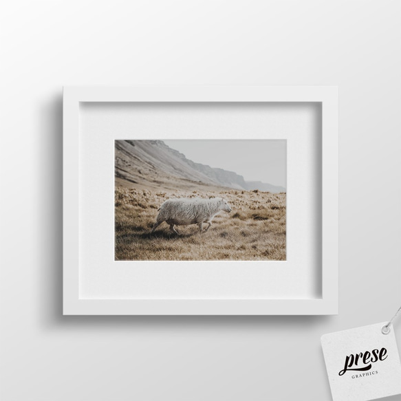 海へ、ビーチに向かうファンタジーな羊 2枚目の画像
