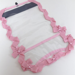 ランドセルカバー Flower刺繍 pink ribbon デコレーション《送料無料