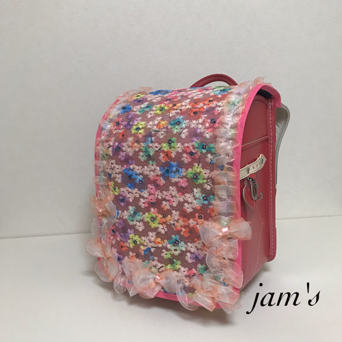 ハート編み上げタイプ ランドセルカバー ハンドメイド オーダー ハート