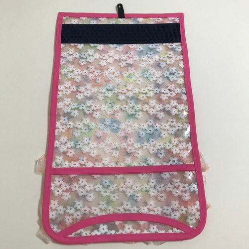 ランドセルカバー Flower刺繍 pink ribbon デコレーション《送料無料