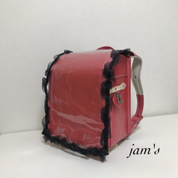 ランドセルカバー Flower刺繍 pink ribbon デコレーション《送料無料