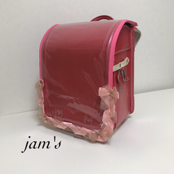 編み上げレースアップ全フリルお花付き　ランドセルカバー　ハンドメイド　オーダー 0_0dfacdac03b63a3d17bac96ee56f