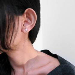 Swarovski Crystal Pearl Stainless Steel Earrings 5枚目の画像