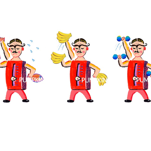 ミスターイエロー　アクリル画　原画 ミスターイエロー アクリル画 原画 ミスターイエロー アクリル画 原画