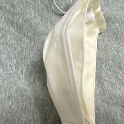不織布マスク推奨対応インナーマスク　口元ゆったりマスク　日本製シルクサテン16匁使用 1枚目の画像
