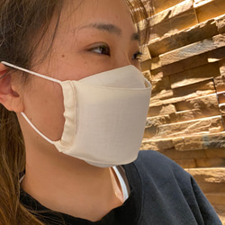 不織布マスク推奨対応インナーマスク　口元ゆったりマスク　日本製シルクサテン16匁使用 6枚目の画像