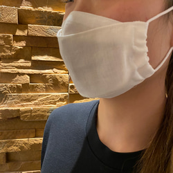〈再販〉不織布マスク推奨対応インナーマスク　不織布によるトラブル解消マスク　8匁シルク使用　薄く軽いインナーマスク 1枚目の画像