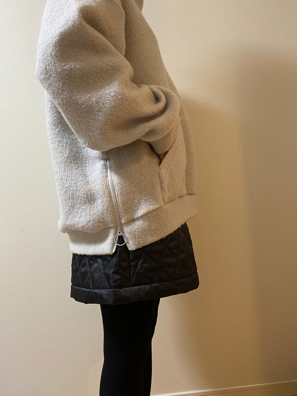 〈再販〉《送料無料》キルティング　スカートの様なショートパンツ 3枚目の画像