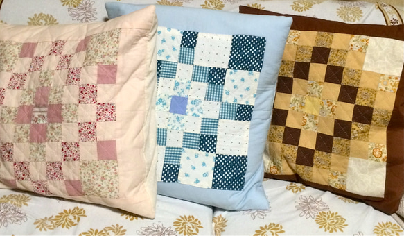 ハンドメイド　パッチワーク　クッションカバー パッチワーククッションカバー - MIMY'S GALLERY | minne byGMO
