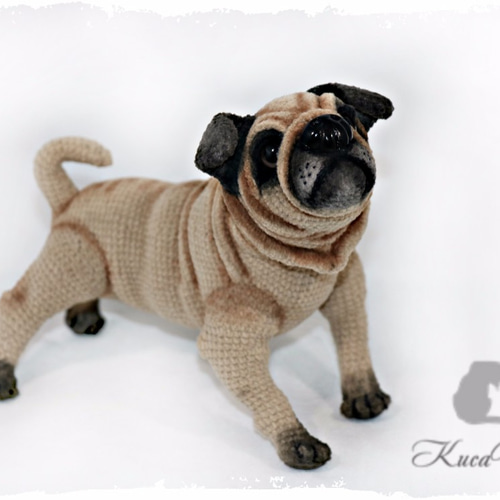 ☆送料無料☆あみぐるみパグ あみぐるみ kisaplus 通販 3539478